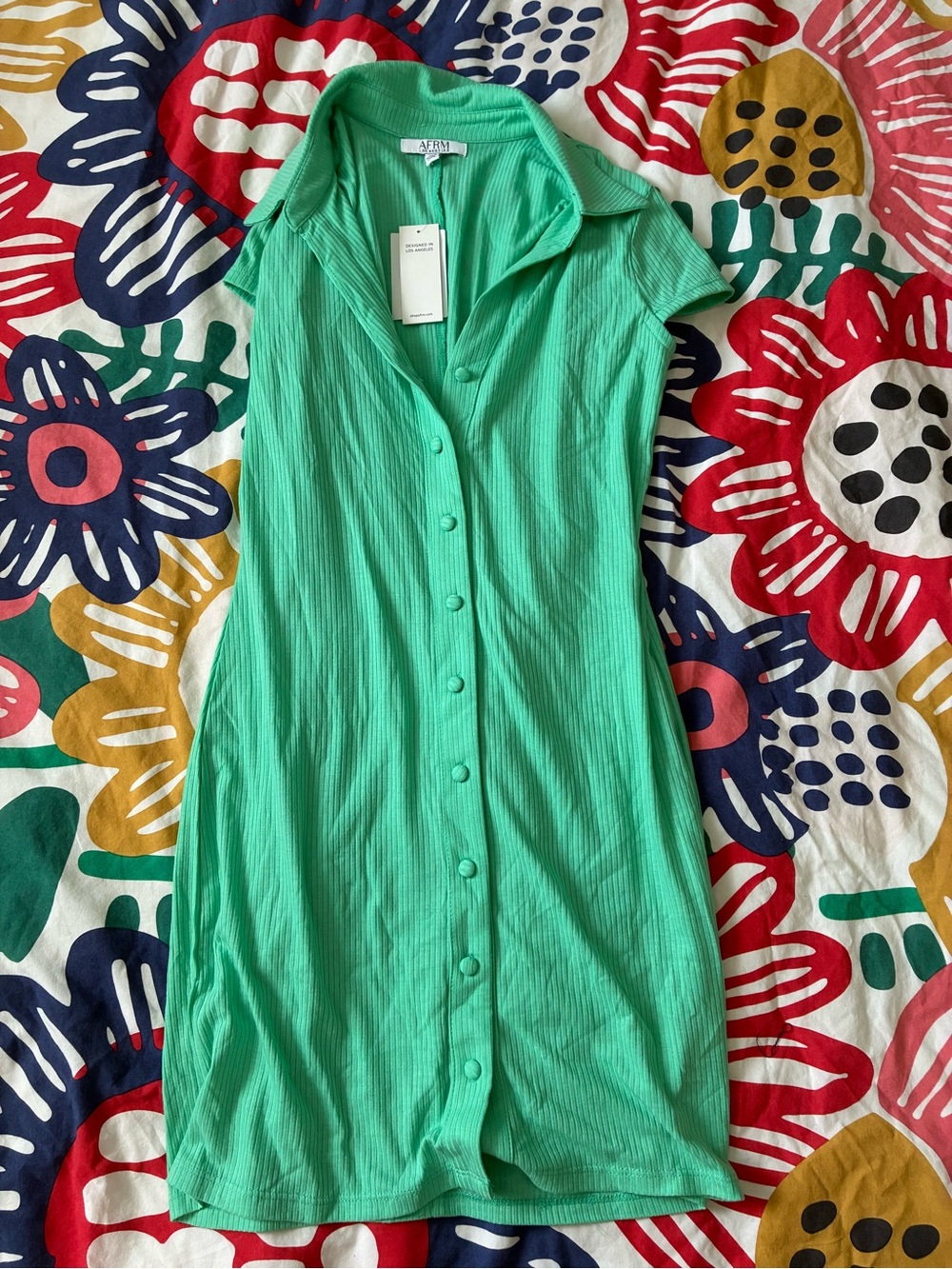 AFRM Ribbed Polo Mini Dress - Picture 4 of 4